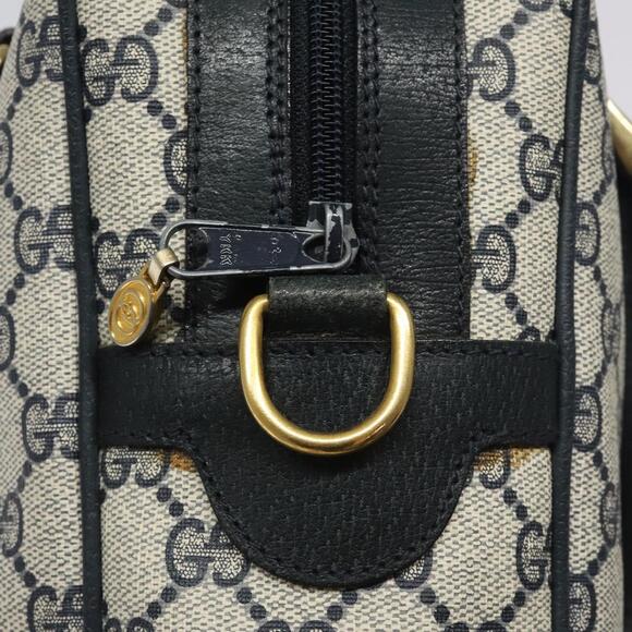 GUCCI GG Supreme Sherry Line Hand Bag Pvc Leather Navy Red 67 02 67 02 - Picture 14 of 16